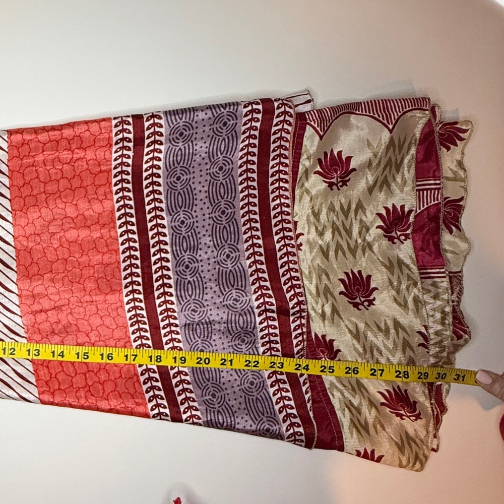 Earthbound | Boho Wrap Skirt | Patchwork Print Midi Skirt | OS - Picture 7 of 11